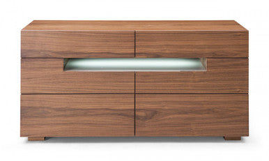 Modrest Ceres Contemporary LED Walnut Dresser
