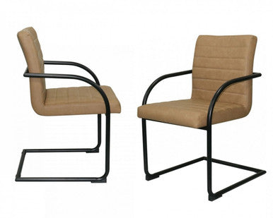 Modrest Ivey Modern Tan Dining Chair (Set of 2)