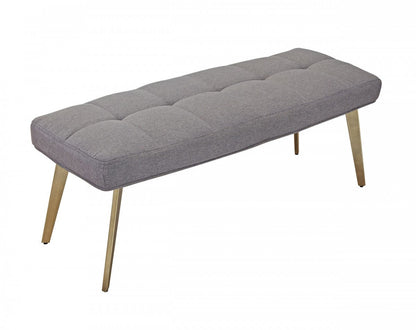 Modrest Cici Contemporary Grey & Antique Brass Bench