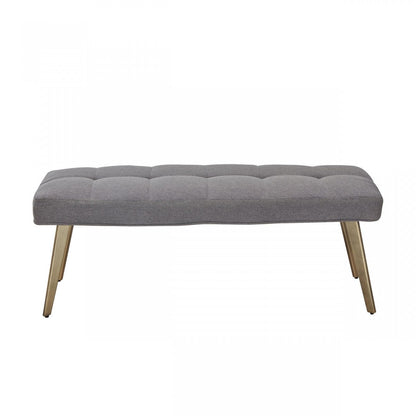Modrest Cici Contemporary Grey & Antique Brass Bench