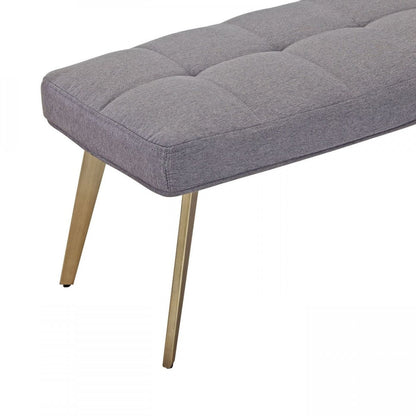 Modrest Cici Contemporary Grey & Antique Brass Bench