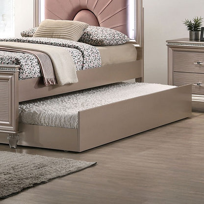 Allie Pearl White Contemporary Bed