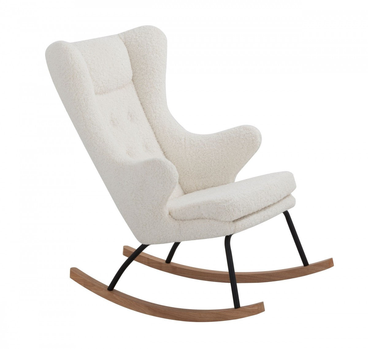 Modrest Colfax Modern White Sheep Rocking Chair