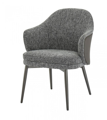Modrest Cora Modern Grey Fabric & Leatherette Dining Chair