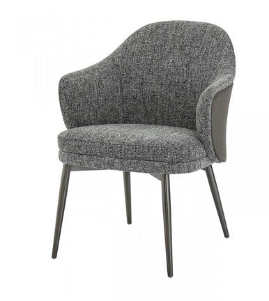 Modrest Cora Modern Grey Fabric & Leatherette Dining Chair