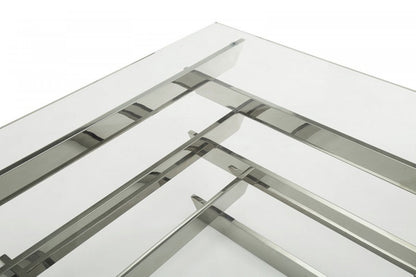 Modrest Upton Modern Square Glass Coffee Table – Sleek Contemporary Living Room Centerpiece