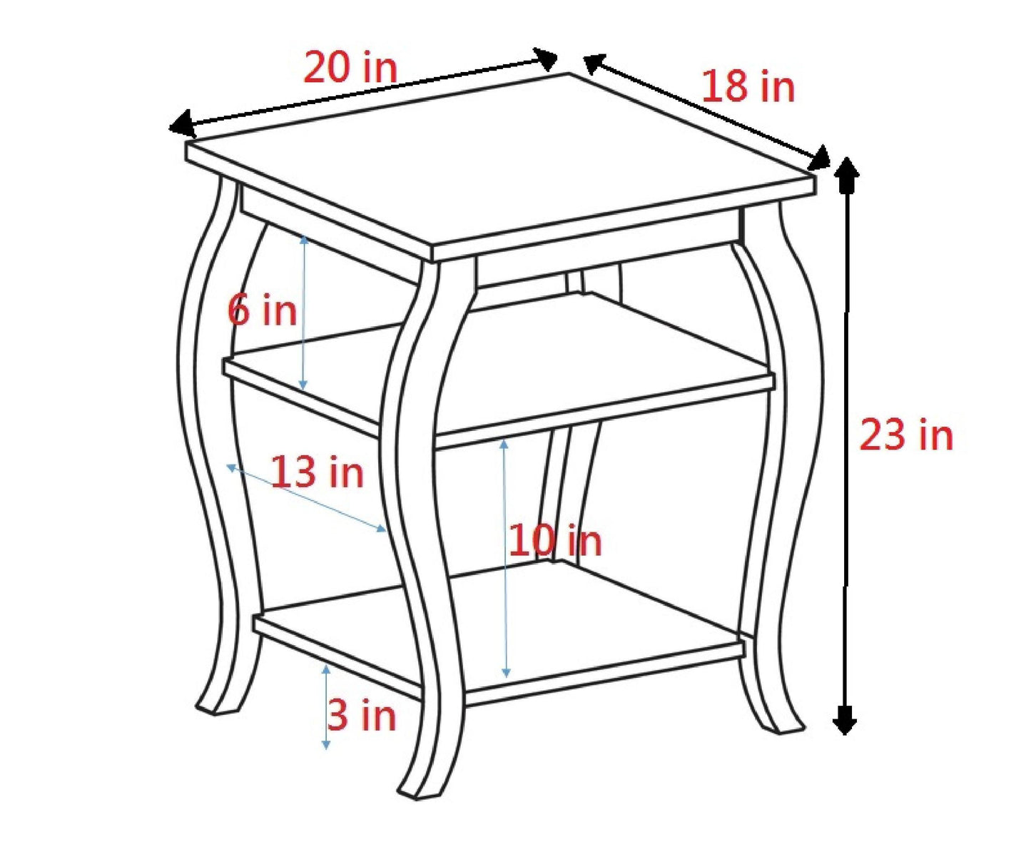 ACME Becci End Table in Black