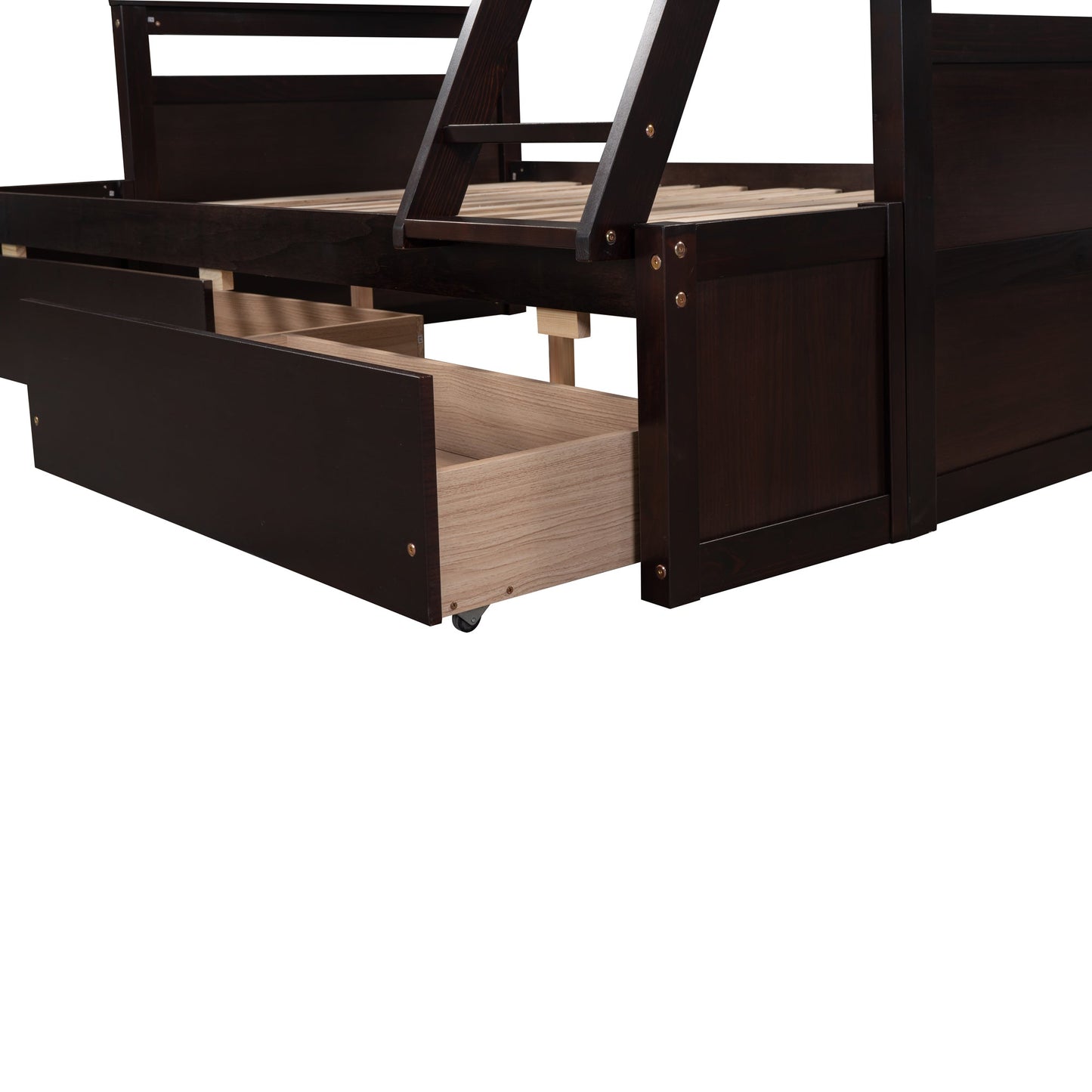 Myrna Twin over Full Bunk Bed with Storage - Espresso