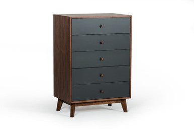 Nova Domus Dali Modern Grey & Walnut Chest