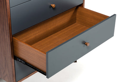 Nova Domus Dali Modern Grey & Walnut Chest