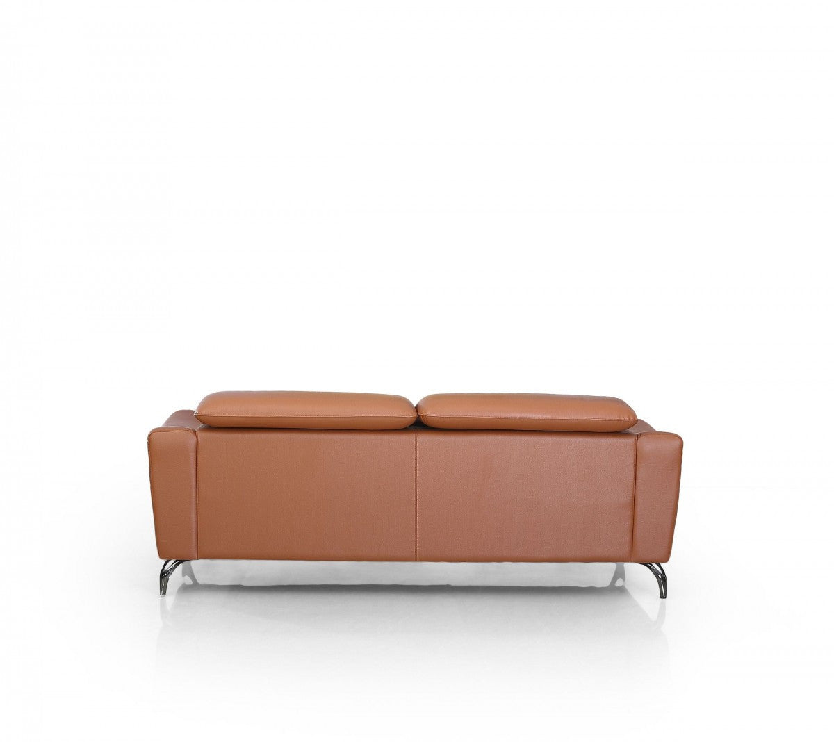 Divani Casa Danis Modern Cognac Leather Brown Sofa