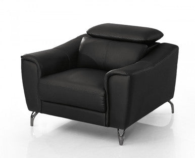 Divani Casa Danis Modern Black Leather Chair