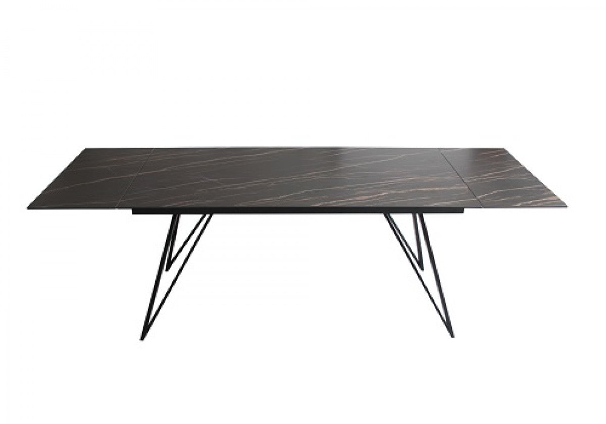 Modrest Bobby - Modern Black Ceramic Extendable Dining Table