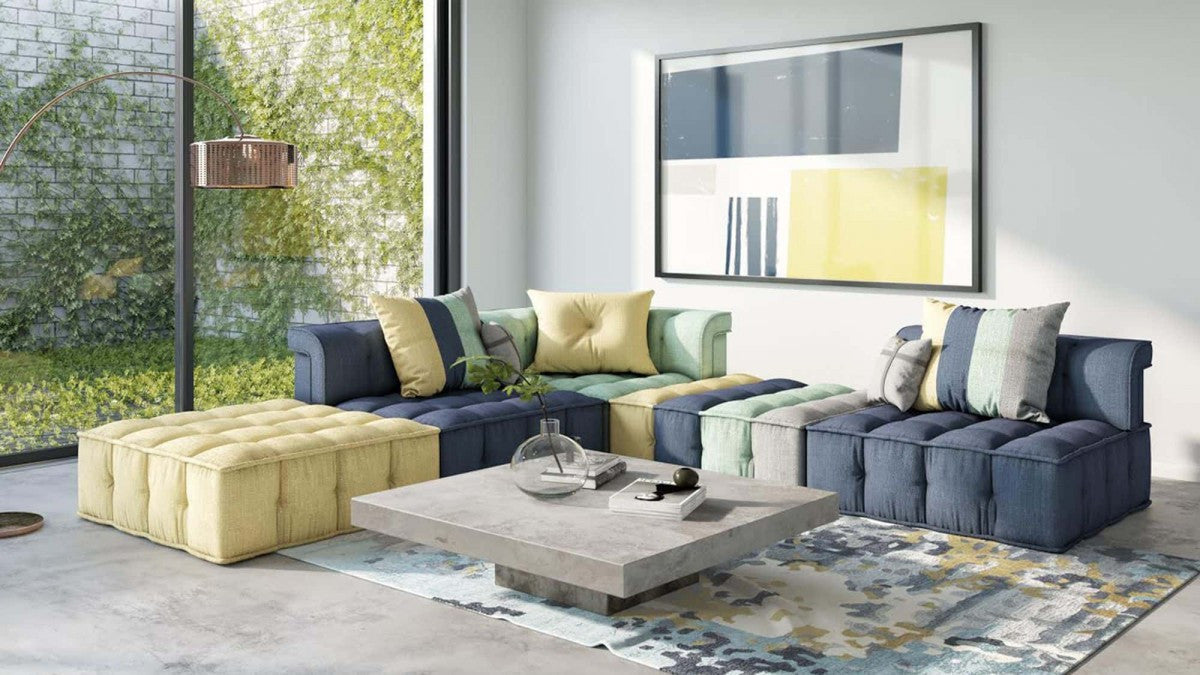 Divani Casa Dubai - The Second- Modern Fabric Sectional Sofa
