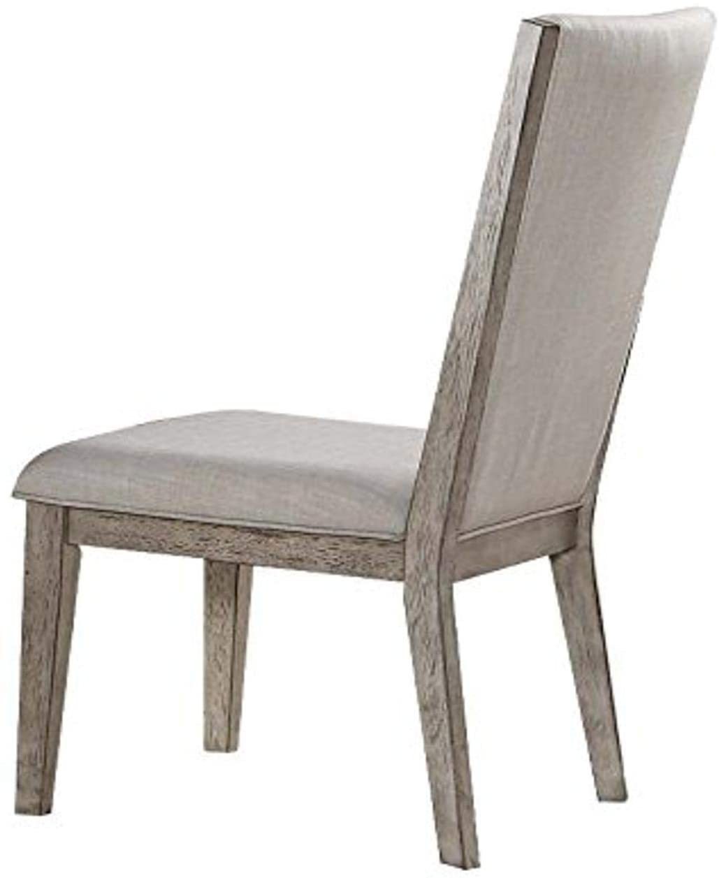 ACME Rocky Side Chair (Set-2) in Fabric & Gray Oak