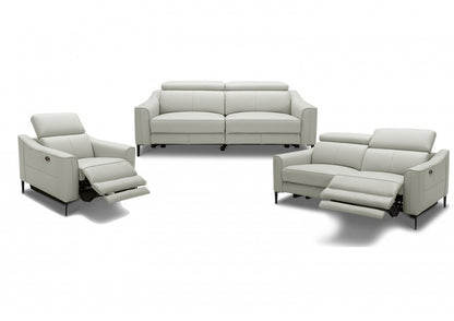 Divani Casa Eden Modern Grey Leather Sofa Set