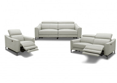Divani Casa Eden Modern Grey Leather Sofa Set