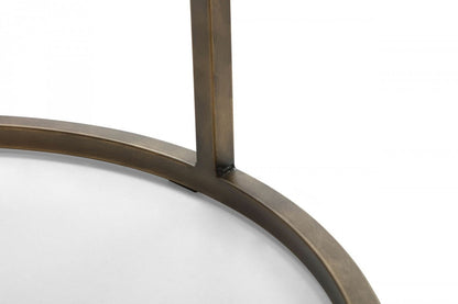 Modrest Elisa - Modern Grey Velvet & Brass Dining Chair