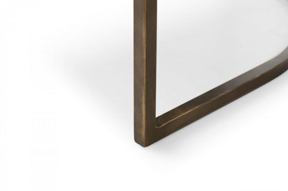 Modrest Elisa - Modern Grey Velvet & Brass Dining Chair