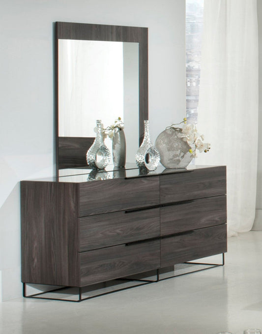 Modrest Enzo Italian Modern Grey Oak Dresser