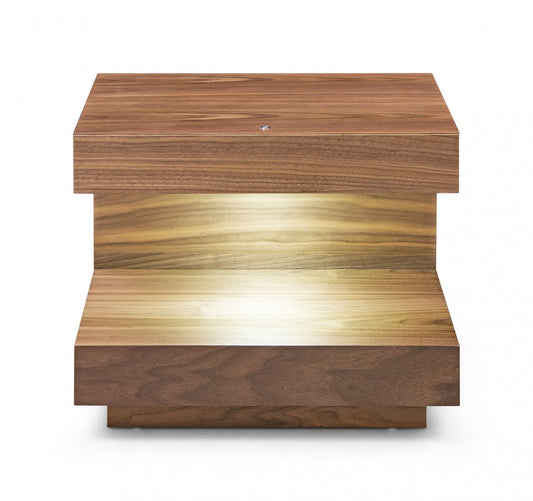 Modrest Esso Contemporary Walnut End Table