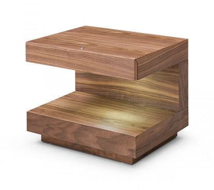 Modrest Esso Contemporary Walnut End Table