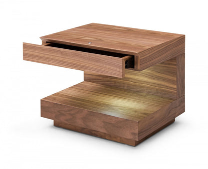 Modrest Esso Contemporary Walnut End Table