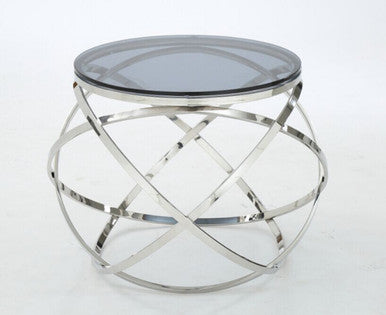 Modrest Tulare Contemporary Smoked Glass End Table