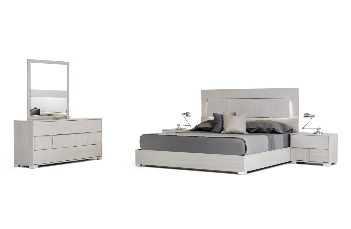Modrest Ethan Italian Modern Grey Bed