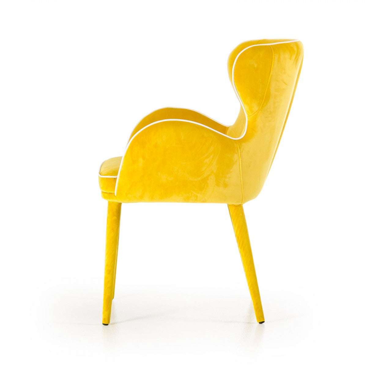 Modrest Tigard Modern Yellow Fabric Dining Chair