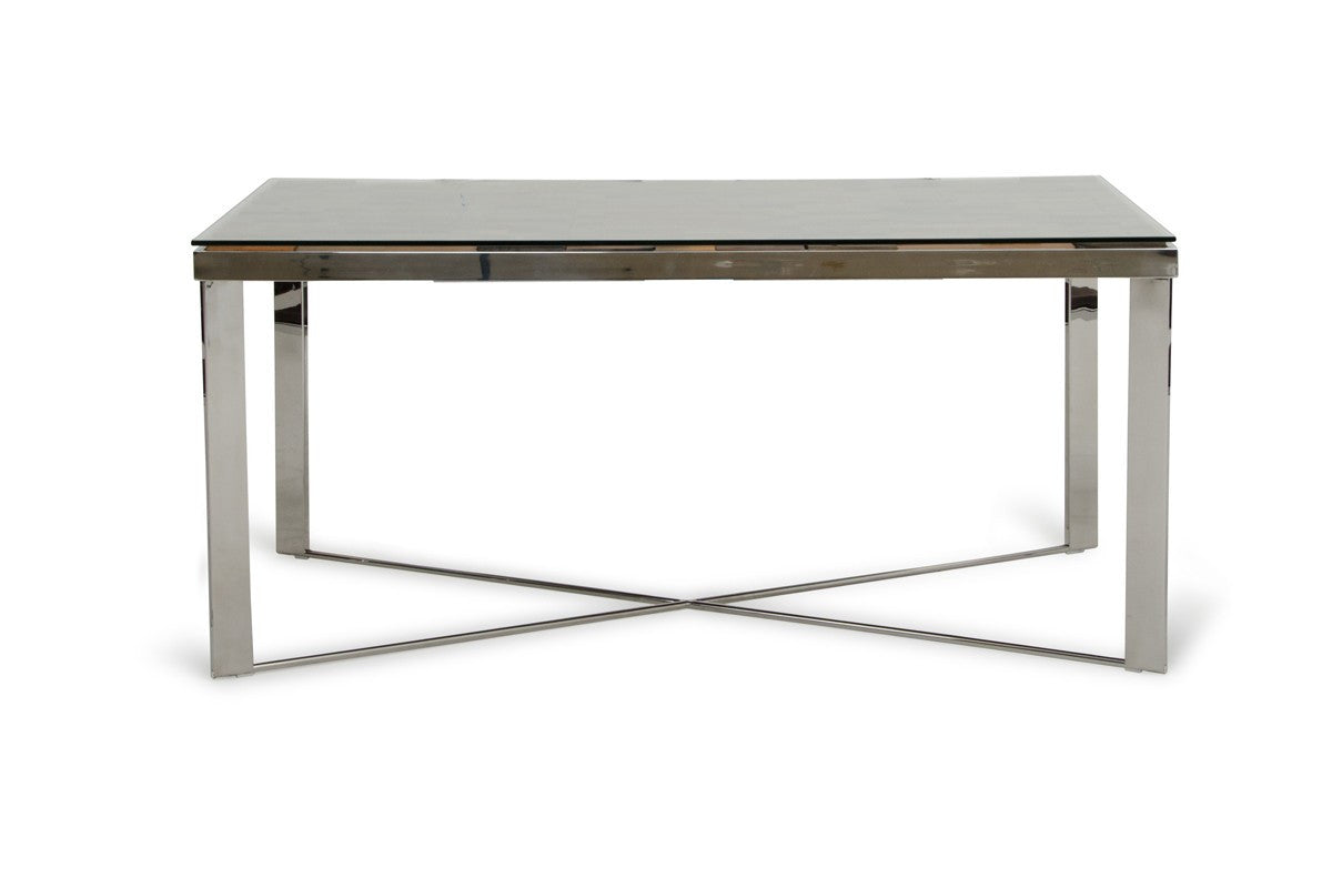 Modrest Santiago Modern Rectangular Wood Mosaic Dining Table – Stylish Contemporary Table