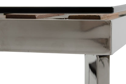 Modrest Santiago Modern Rectangular Wood Mosaic Dining Table – Stylish Contemporary Table