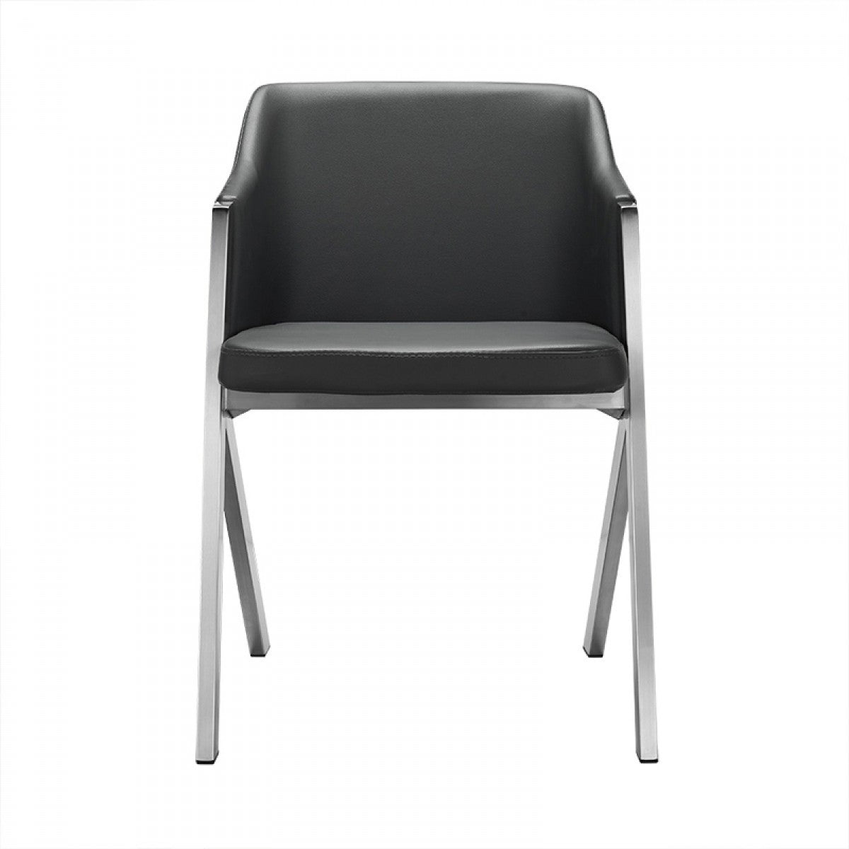 Darcy - Modern Grey Leatherette Dining Chair (Set of 2)