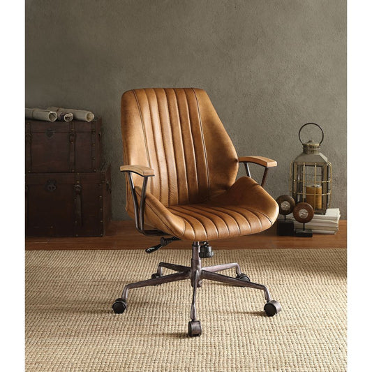 ACME Hamilton Office Chair in Coffee Top Grain Leather