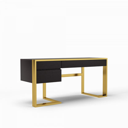 Modrest - Modern Fauna Wenge and Brass Desk