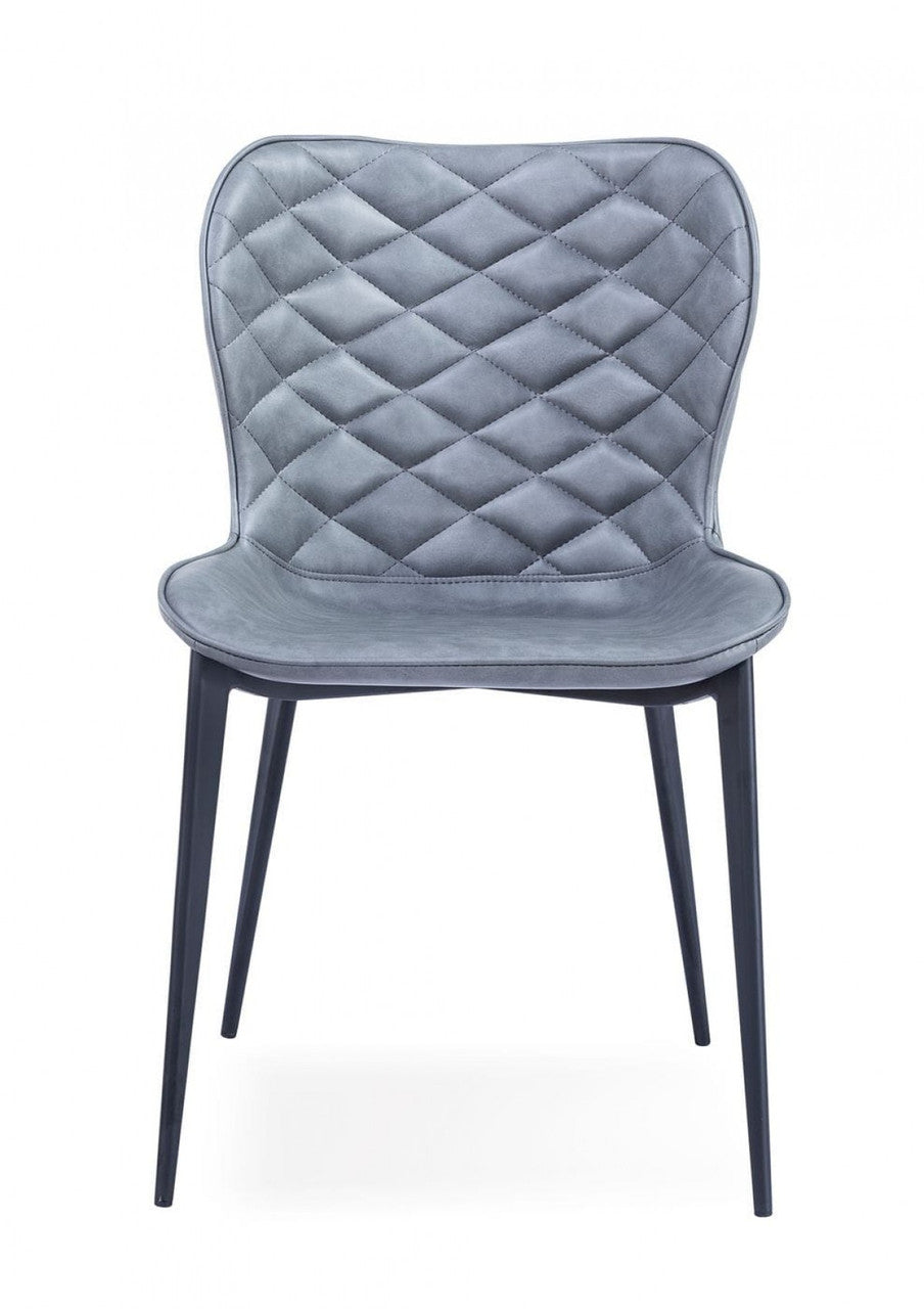 Modrest Felicia Modern Grey & Black Dining Chair (Set of 2)