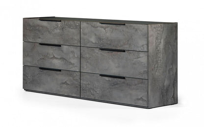 Nova Domus Ferrara Modern Volcano Oxide Grey Dresser