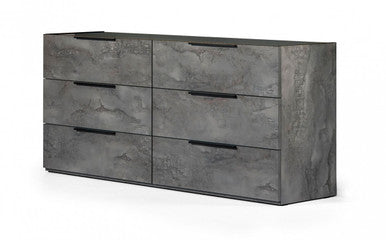 Nova Domus Ferrara Modern Volcano Oxide Grey Dresser
