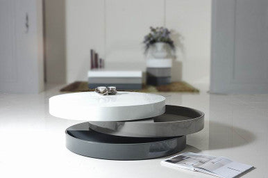 Trio-3 - Lacquer 3 Tone Round Coffee Table