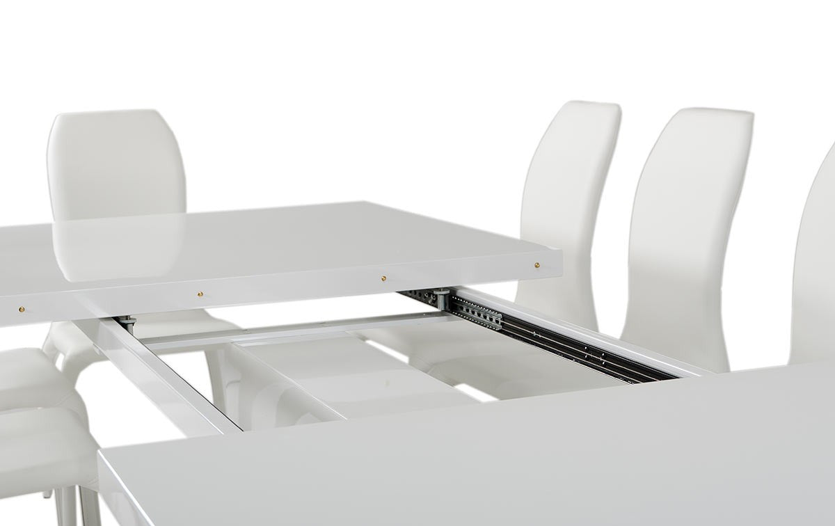 Modrest Bono "T" - Modern White Extendable Dining Table