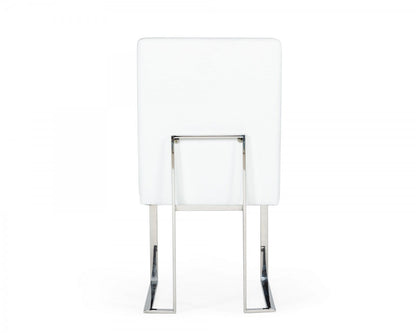 Modrest Fowler Modern White Leatherette Dining Chair Set of 2