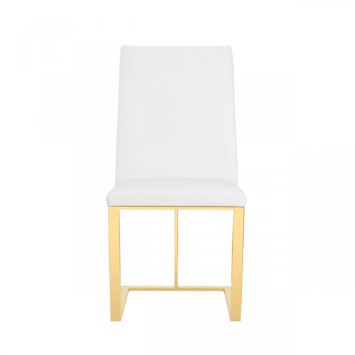 Modrest Frankie Contemporary White & Gold Dining Chair