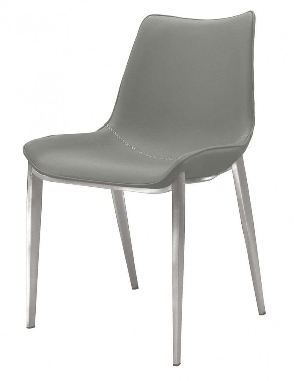 Modrest Frasier - Modern Grey Eco-Leather Dining Chair (Set of 2)