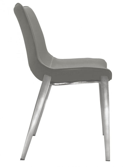 Modrest Frasier - Modern Grey Eco-Leather Dining Chair (Set of 2)