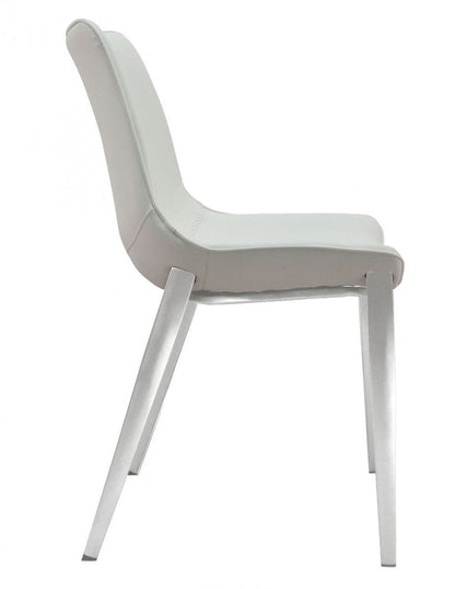 Modrest Frasier - Modern White Eco-Leather Dining Chair (Set of 2)