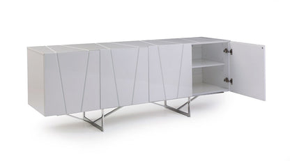 Modrest Chrysler Modern White High Gloss Buffet