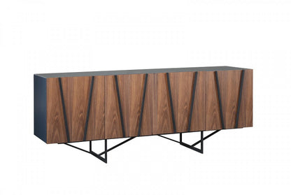 Modrest Strand Modern Walnut & Grey Buffet