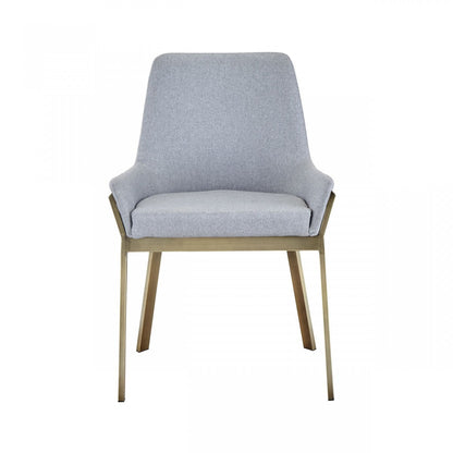 Modrest Ganon Modern Grey & Antique Brass Dining Chair