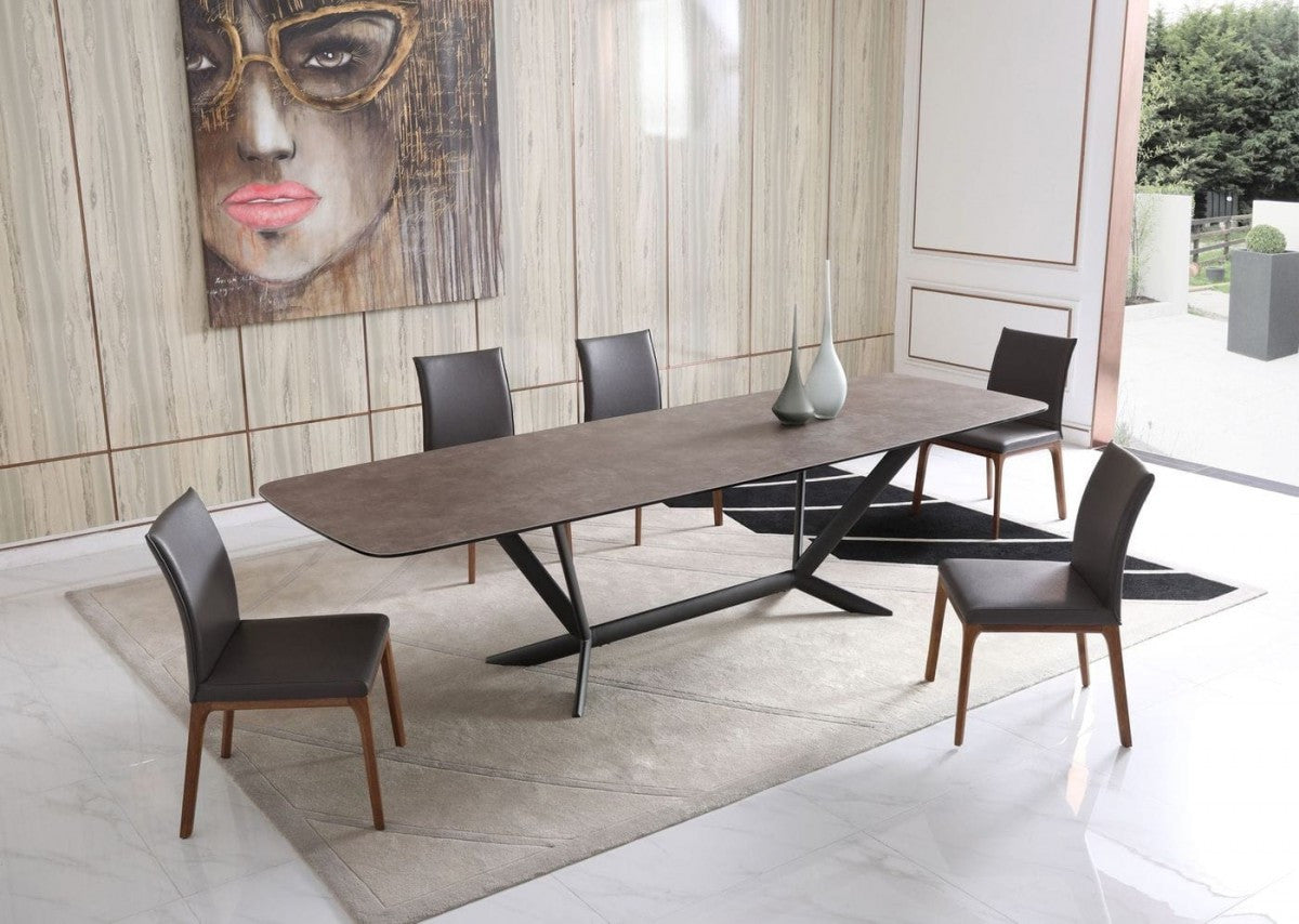 Modrest Herzog - Modern Grey Ceramic Dining Table