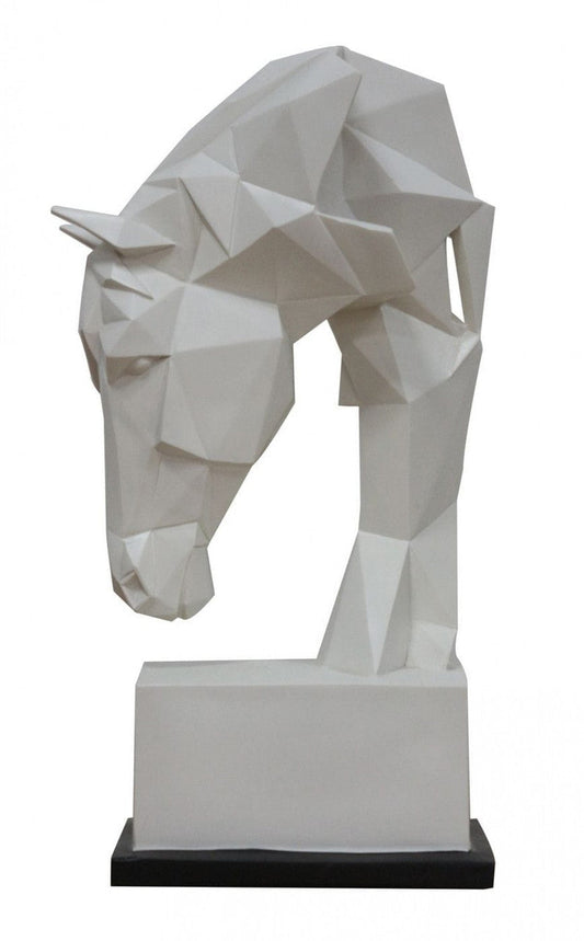 Modrest Horse Geometric White Sculpture